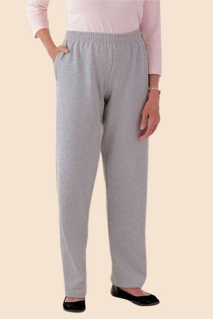 Women's Open Cuff Sweatpants by Buck & Buck in Gray, and available in different sizes. This bottoms item is part of our sweatpants collection.
