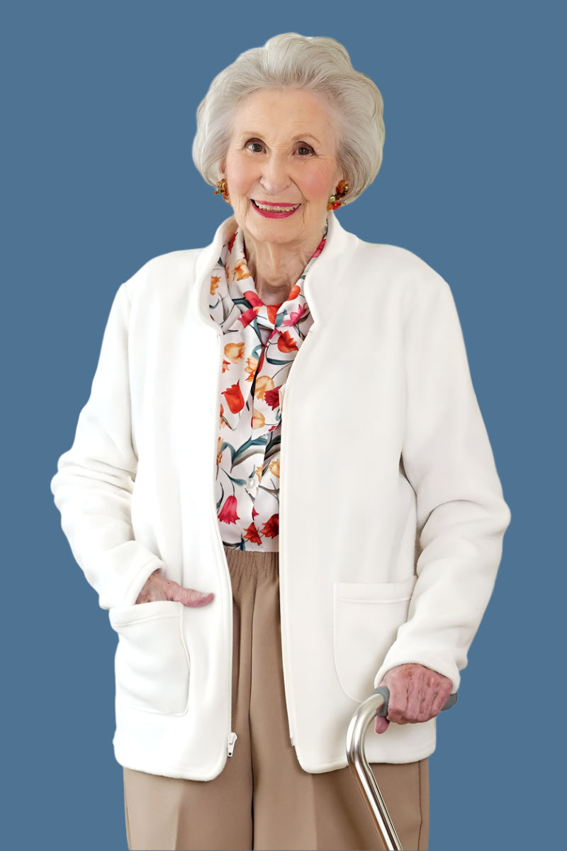 Polar Fleece Sweater for women by Buck & Buck in Cream, and available in different sizes. This tops item is part of our sweaters collection.