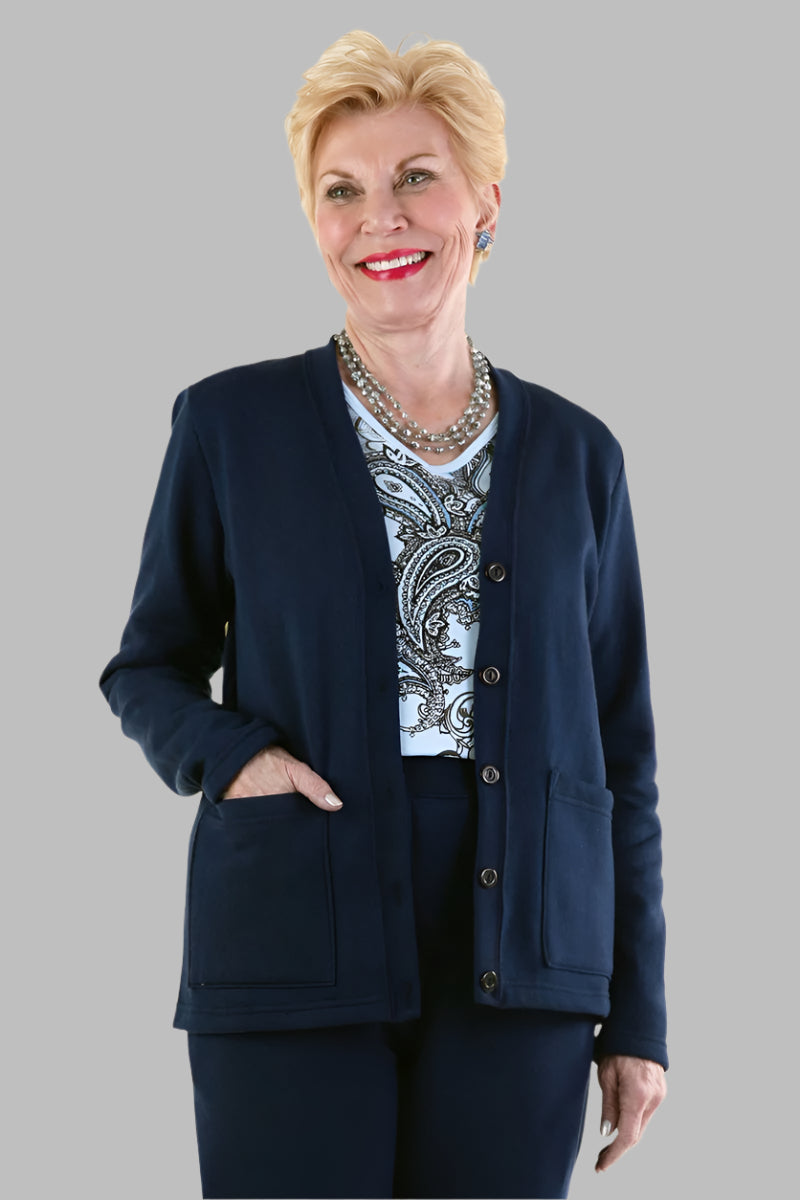 Women's V-Neck Cardigan Pant Set by Buck & Buck, and available only in a one-size option. This bundles item is part of our outfit sets collection.