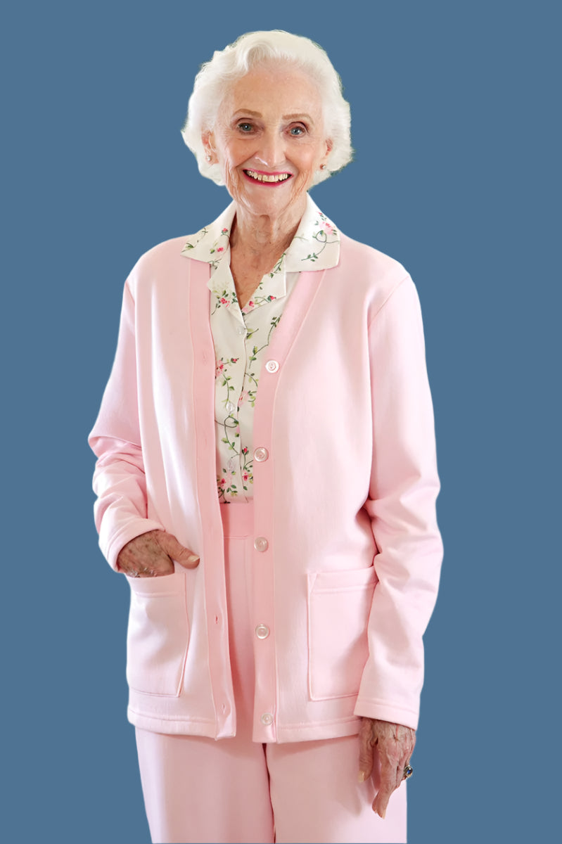 Women's V-Neck Cardigan Pant Set by Buck & Buck, and available only in a one-size option. This bundles item is part of our outfit sets collection.