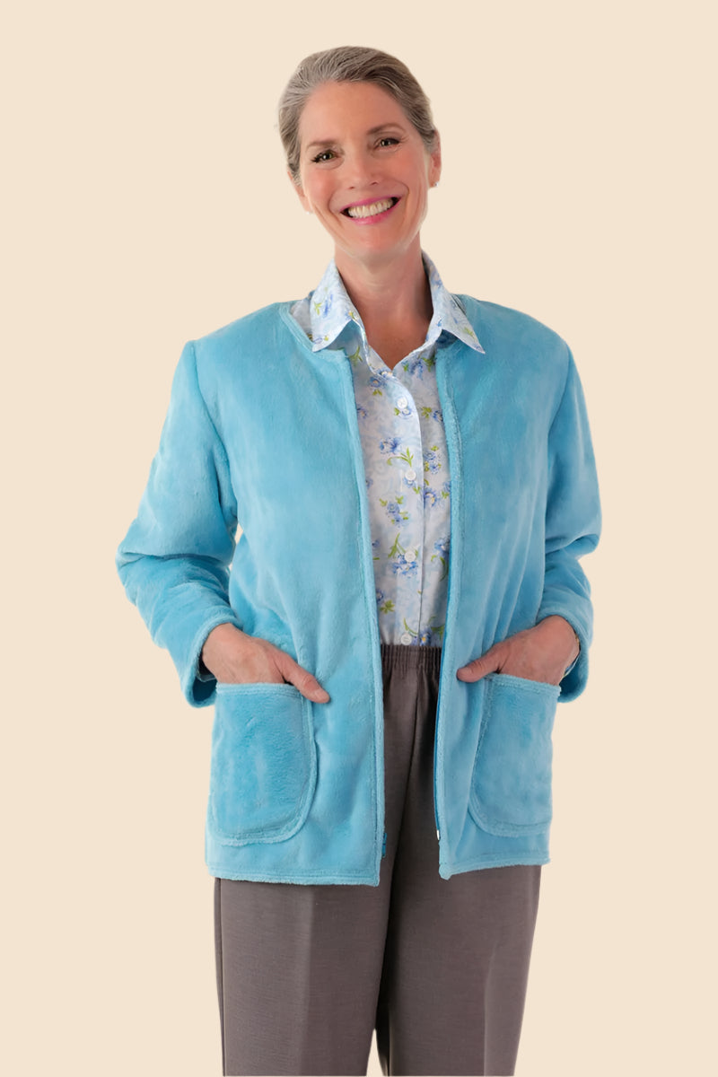 So-Soft Cardigan for women by Buck & Buck in Turquoise, and available in different sizes. This tops item is part of our cardigans collection.