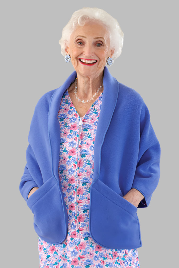 Polar Fleece Shawl for women by Buck & Buck in Blue, and available in different sizes. This outerwear & layering item is part of our wrap coats collection.