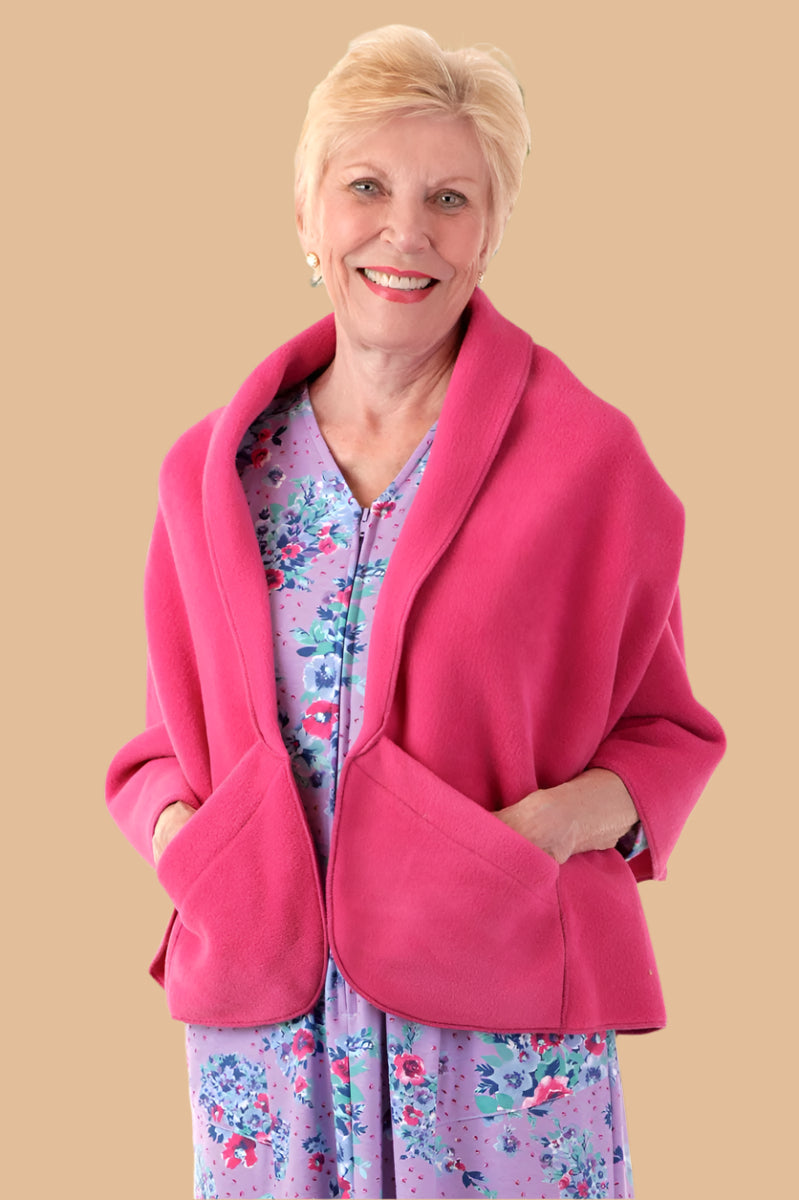 Polar Fleece Shawl for women by Buck & Buck in Red, and available in different sizes. This outerwear & layering item is part of our wrap coats collection.