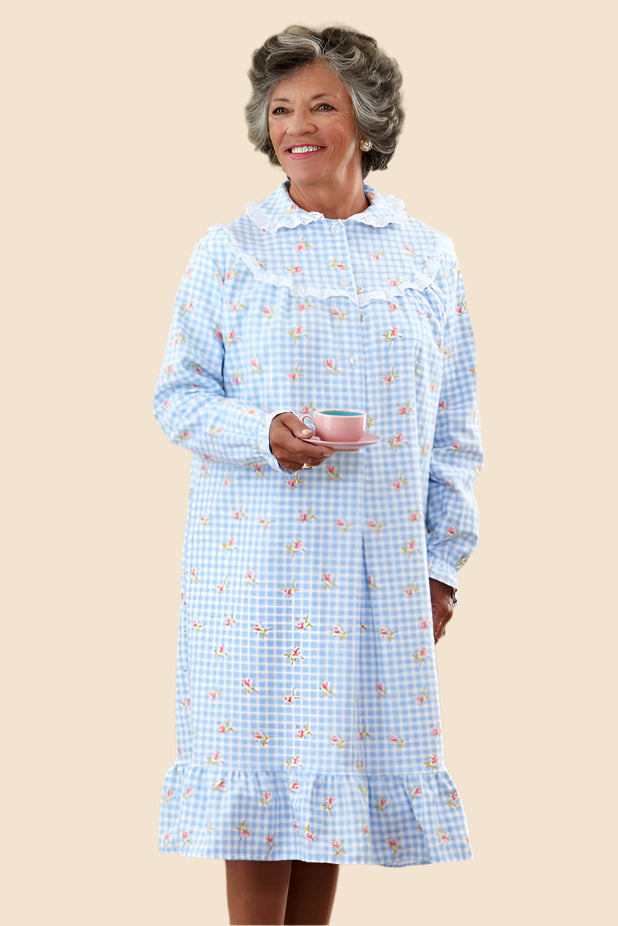 Short Flannel Gown for women by Buck & Buck in Pink, and available in different sizes. This sleepwear item is part of our nightgowns collection.