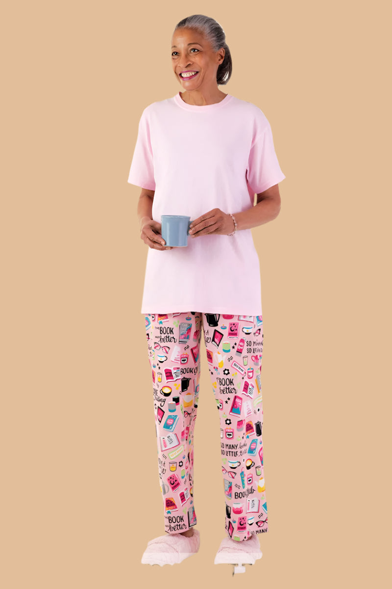 Women's Jersey Knit PJ Pants by Buck & Buck in Pink, and available in different sizes. This sleepwear item is part of our pajamas collection.