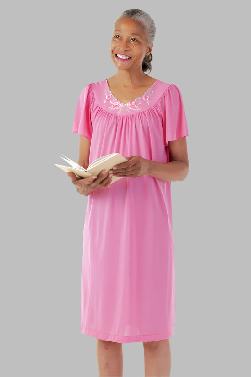 Shadowline Petals Short Gown for women by Buck & Buck in Pink, and available in different sizes. This sleepwear item is part of our nightgowns collection.