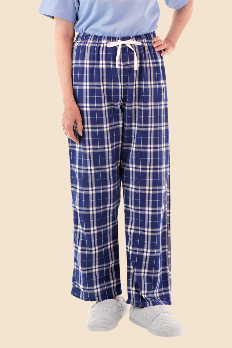 Women's Flannel PJ Pants by Buck & Buck in Blue, and available in different sizes. This sleepwear item is part of our pajamas collection.