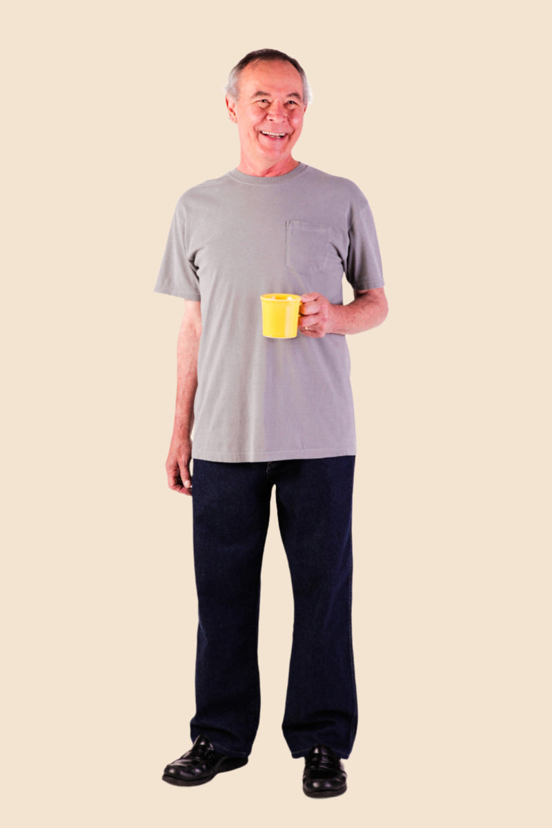 Men's Soft Touch T-Shirt by Buck & Buck in Gray, and available in different sizes. This tops item is part of our t-shirts collection.