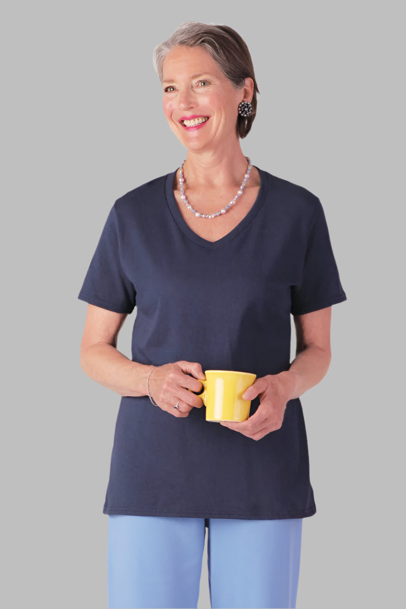 V-Neck T-Shirt for women by Buck & Buck, and available in different sizes. This tops item is part of our t-shirts collection.