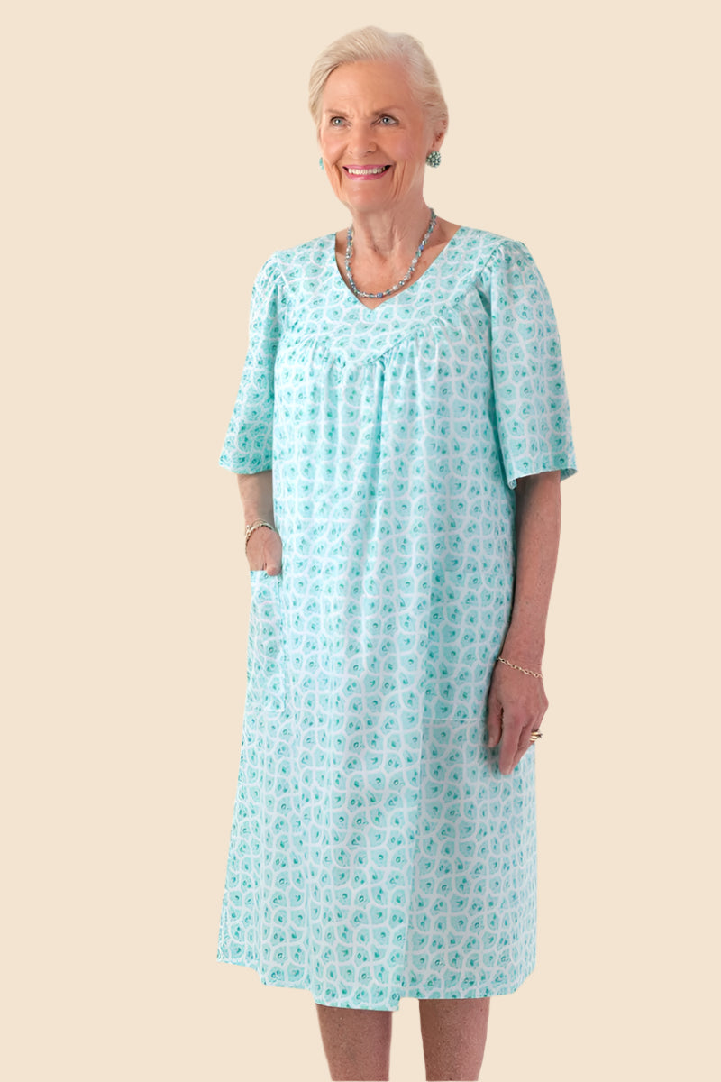 Cut-Away V-Neck Snap Back Muu Muu for women by Buck & Buck, and available in different sizes. This dresses & skirts item is part of our dresses collection.