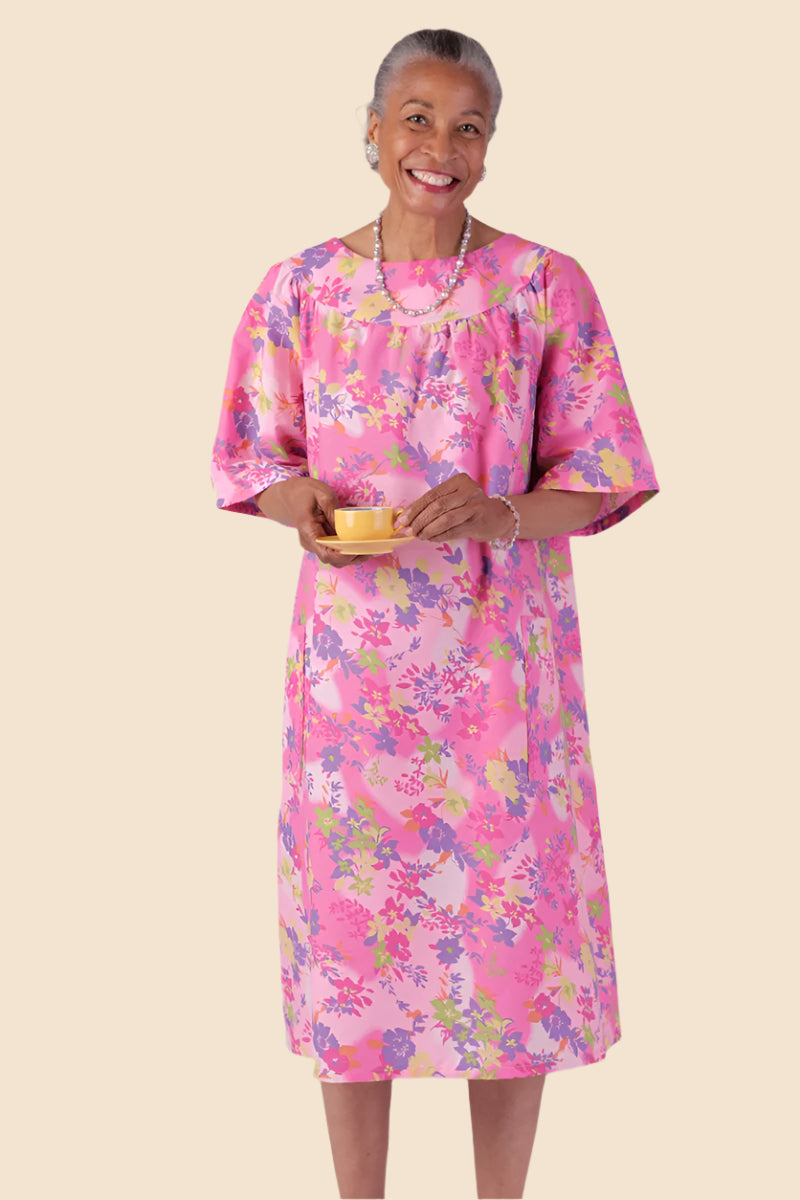 Round Neck Snap Back Muu Muu, Green / 4X Round Neck Snap Back Muu Muu, Green / 4X