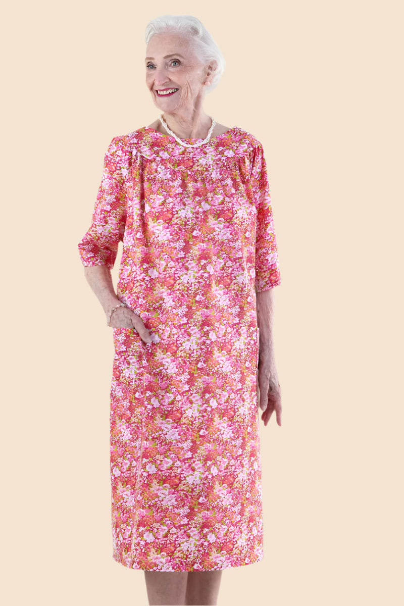 Cut-Away Round Neck Snap Back Muu Muu for women by Buck & Buck in White, and available in different sizes. This dresses & skirts item is part of our dresses collection.