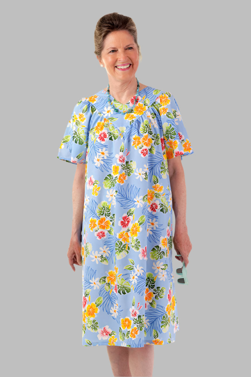Hawaiian Print Wrap Back Muu Muu for women by Buck & Buck, and available in different sizes. This dresses & skirts item is part of our dresses collection.