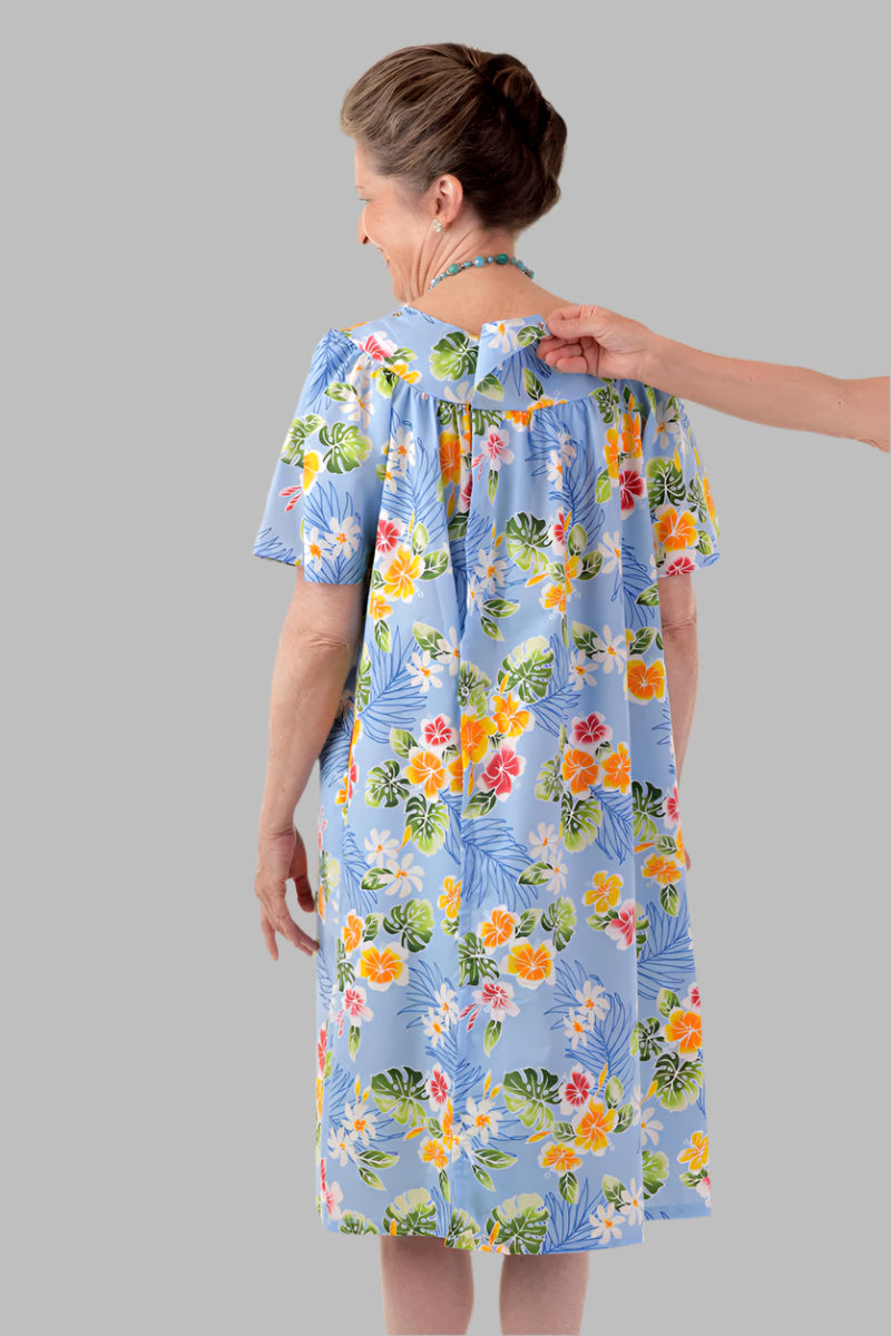 Hawaiian Print Wrap Back Muu Muu for women by Buck & Buck, and available in different sizes. This dresses & skirts item is part of our dresses collection.