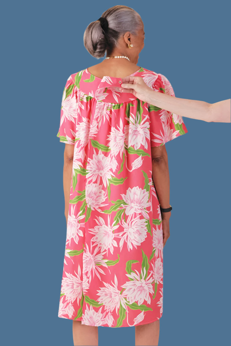 Hawaiian Print Wrap Back Muu Muu for women by Buck & Buck in Pink, and available in different sizes. This dresses & skirts item is part of our dresses collection.