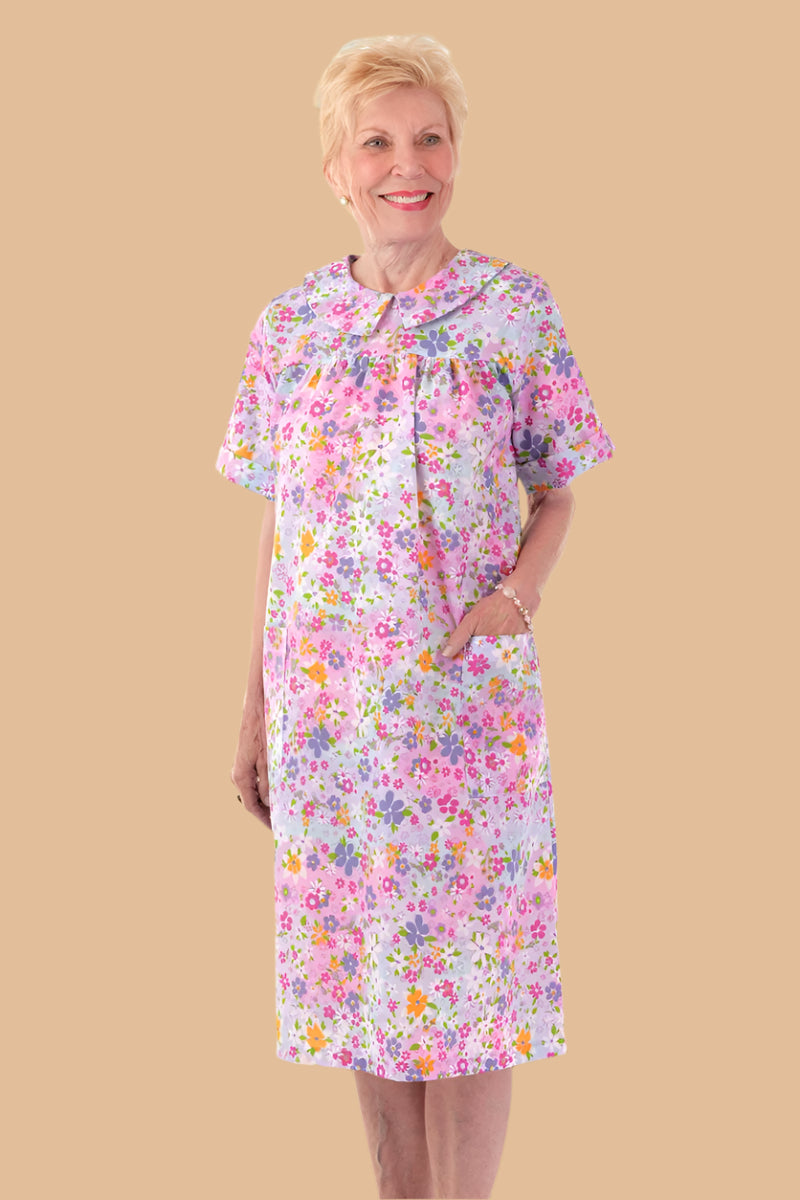 Collared Cut-Away Round Neck Snap Back Muu Muu for women by Buck & Buck in Pink, and available in different sizes. This dresses & skirts item is part of our dresses collection.