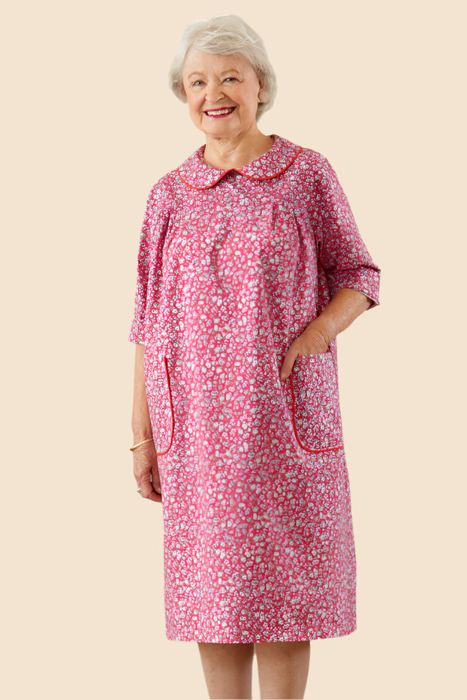 3/4 Sleeve Snap Back Duster for women by Buck & Buck in Pink, and available in different sizes. This sleepwear item is part of our nightgowns collection.