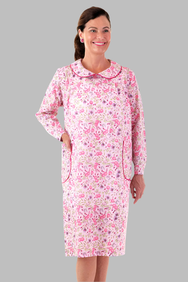 Long Sleeve Wrap Back Duster for women by Buck & Buck in Pink, and available in different sizes. This sleepwear item is part of our nightgowns collection.