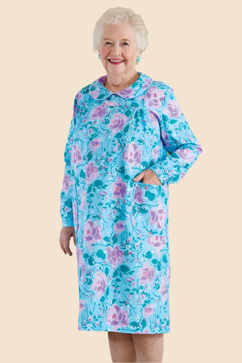 Long Sleeve Wrap Back Duster for women by Buck & Buck in Turquoise, and available in different sizes. This sleepwear item is part of our nightgowns collection.