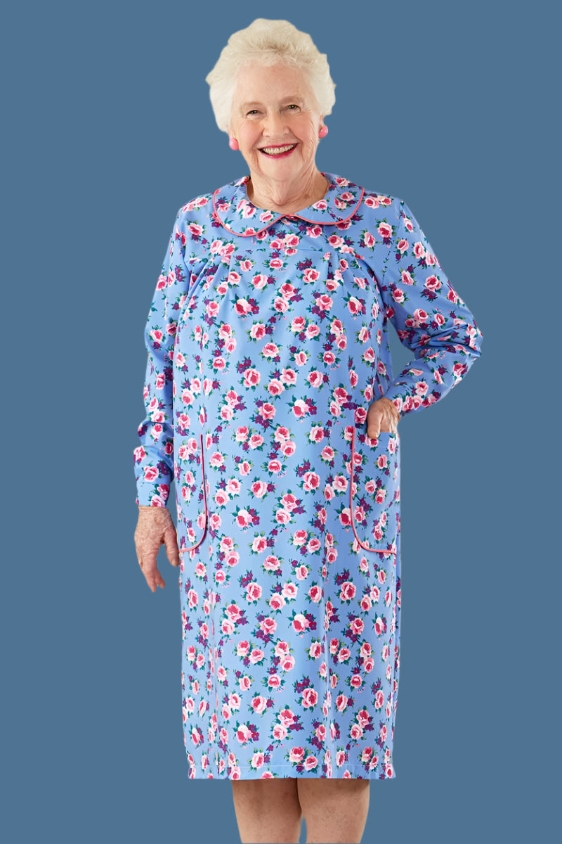 Long Sleeve Wrap Back Duster for women by Buck & Buck in Turquoise, and available in different sizes. This sleepwear item is part of our nightgowns collection.