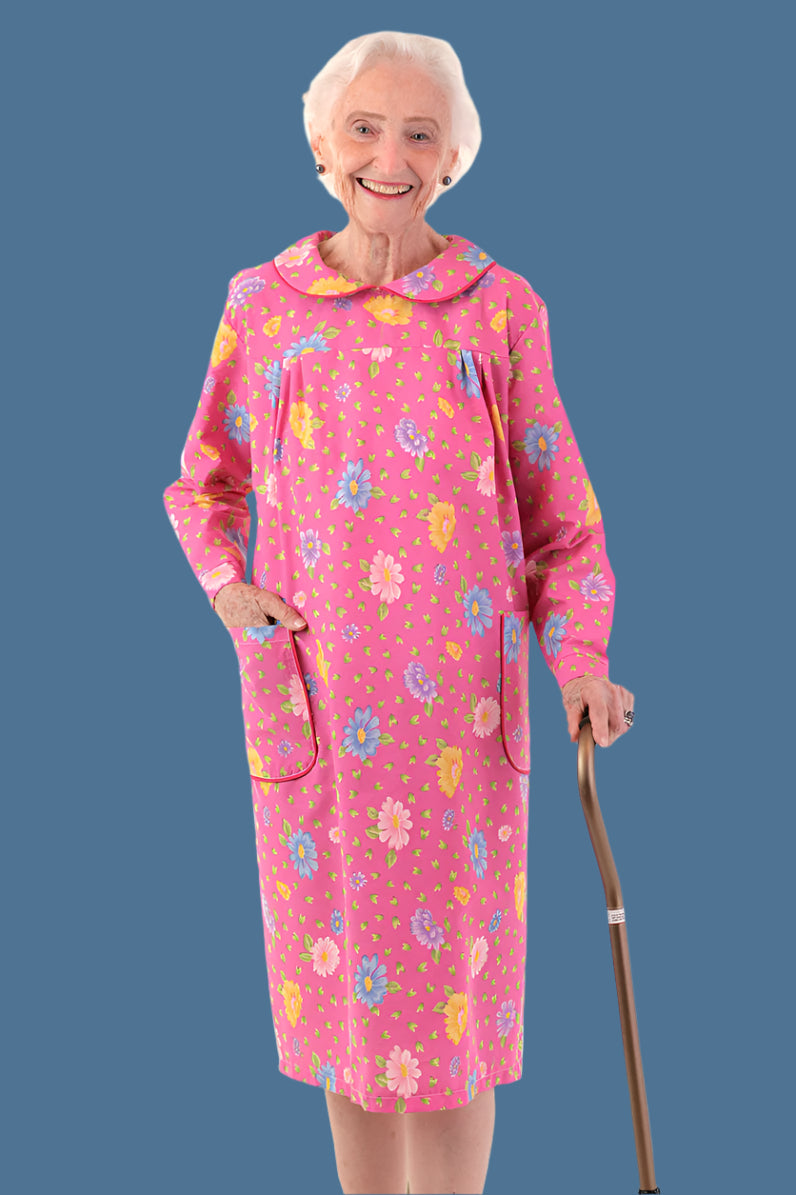 Long Sleeve Wrap Back Duster for women by Buck & Buck in Pink, and available in different sizes. This sleepwear item is part of our nightgowns collection.