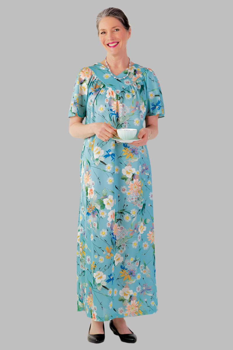 Long Wrap Back Muu Muu for women by Buck & Buck in Blue, and available in different sizes. This dresses & skirts item is part of our dresses collection.