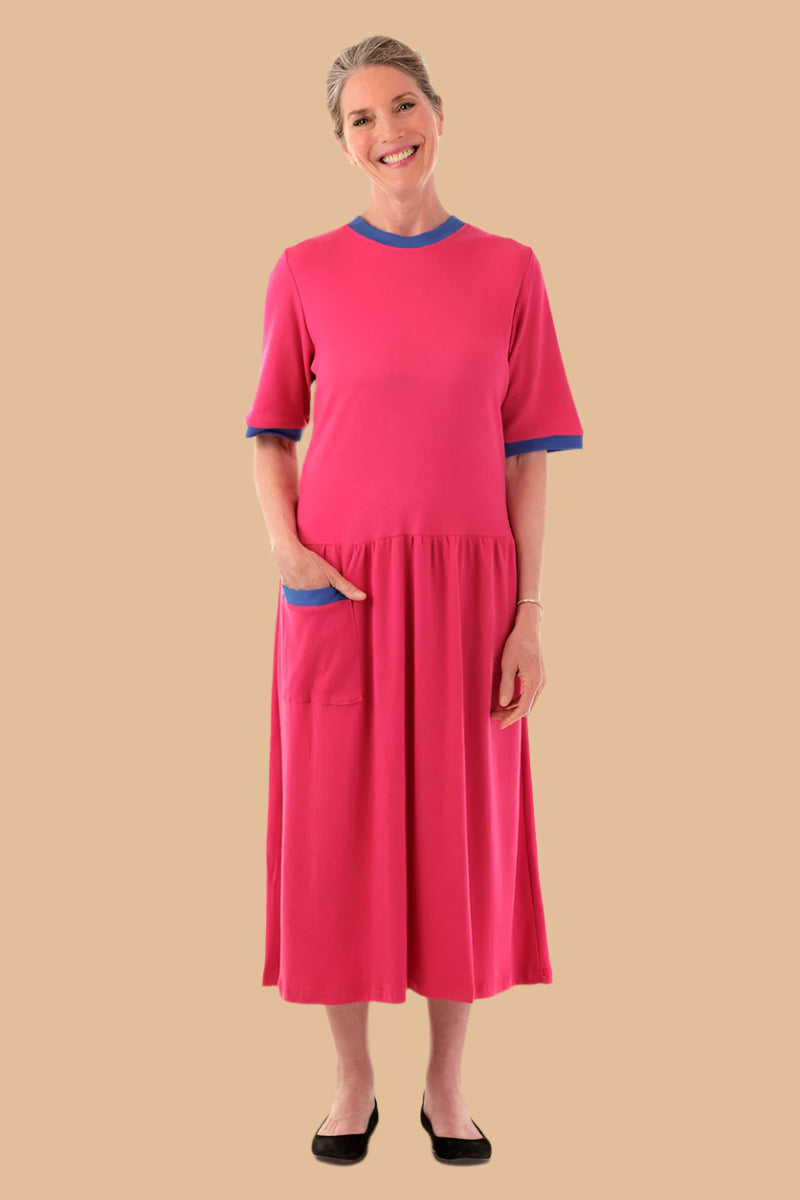 Short Sleeve Solid Knit Snap Back Dress for women by Buck & Buck, and available in different sizes. This bottoms item is part of our dresses collection.