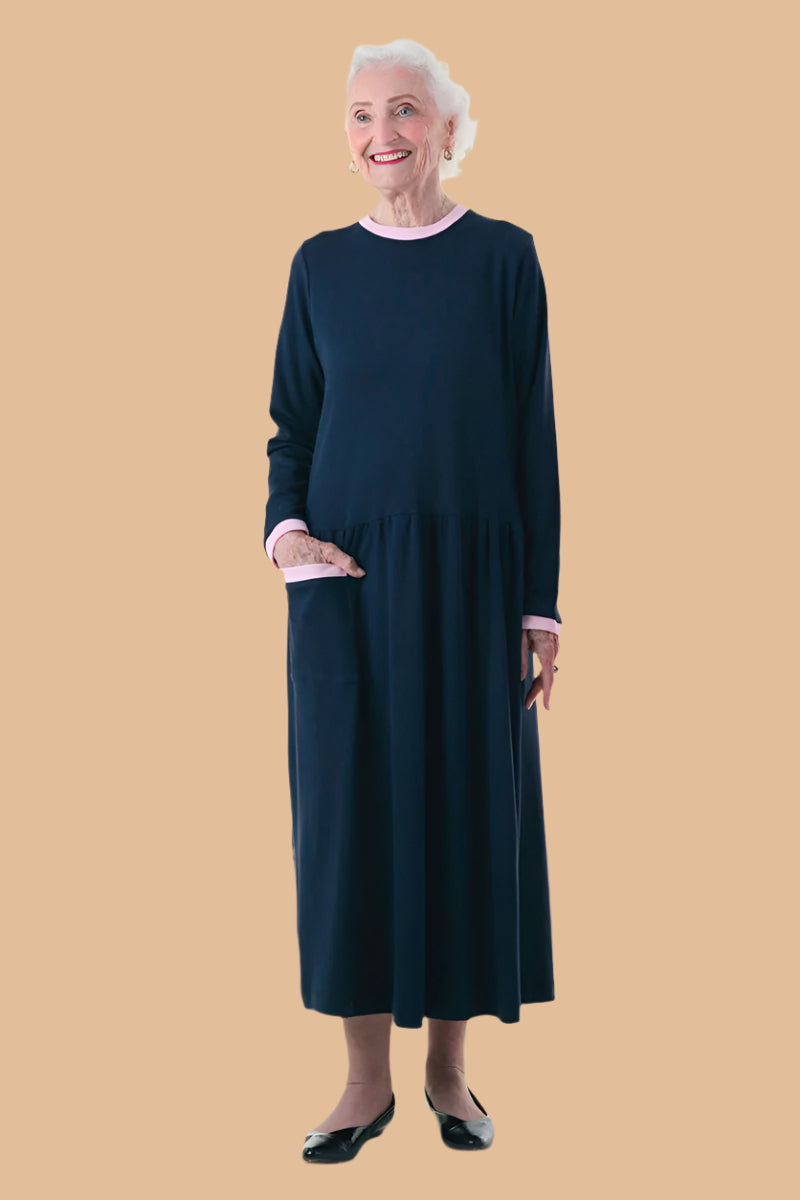 Long Sleeve Solid Knit Snap Back Dress for women by Buck & Buck in Purple, and available in different sizes. This dresses & skirts item is part of our dresses collection.