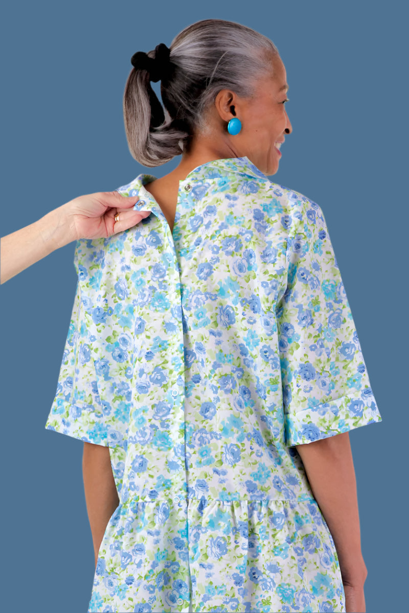 3/4 Sleeve Drop Waist Snap Back Duster for women by Buck & Buck, and available in different sizes. This sleepwear item is part of our nightgowns collection.
