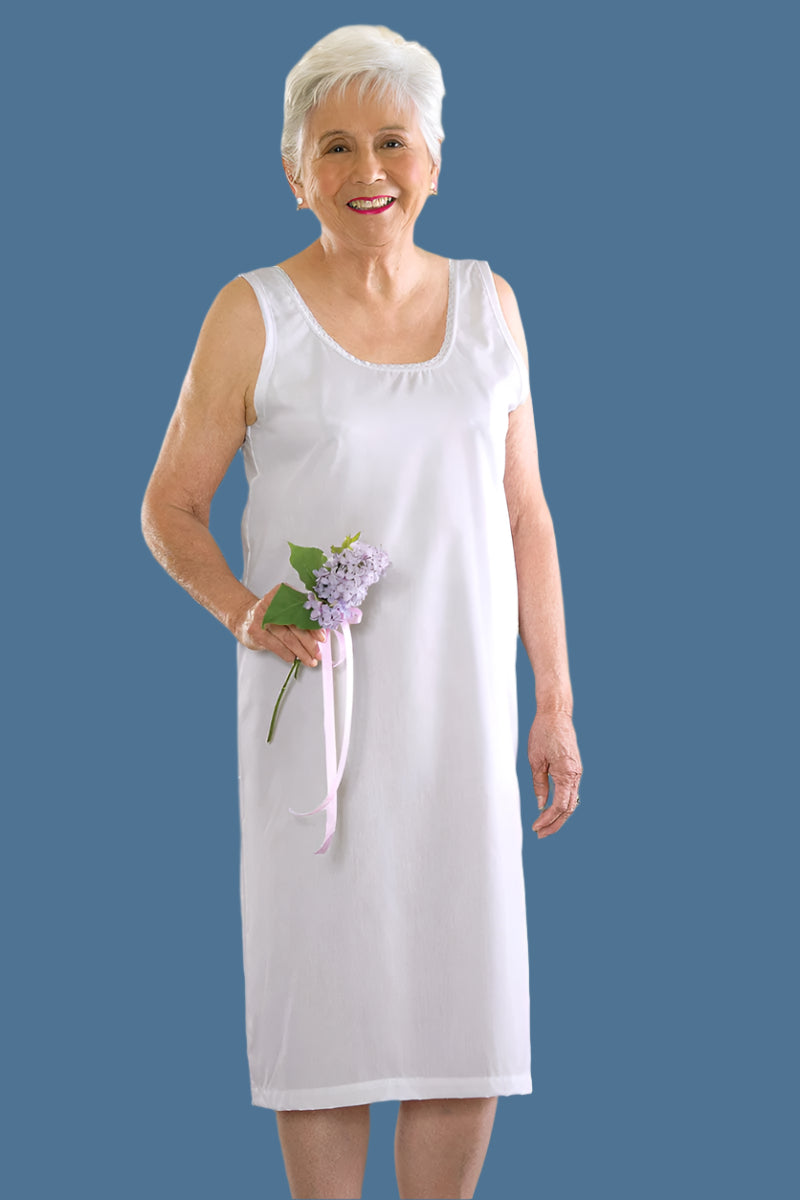 Snap Back Slip for women by Buck & Buck in White, and available in different sizes. This undergarments item is part of our women's underwear slips collection.