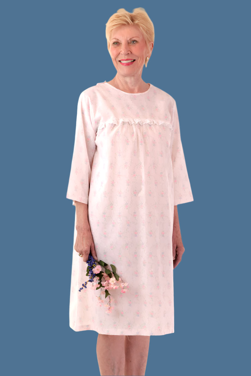 Cotton/Poly Open Back Nightgown for women by Buck & Buck in Red Gingham, and available in different sizes. This sleepwear item is part of our nightgowns collection.