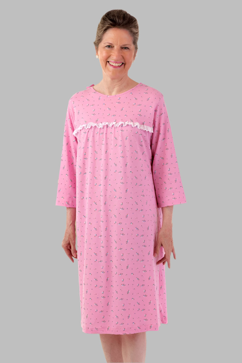 Knit Open Back Nightgown for women by Buck & Buck in Pink, and available in different sizes. This sleepwear item is part of our nightgowns collection.