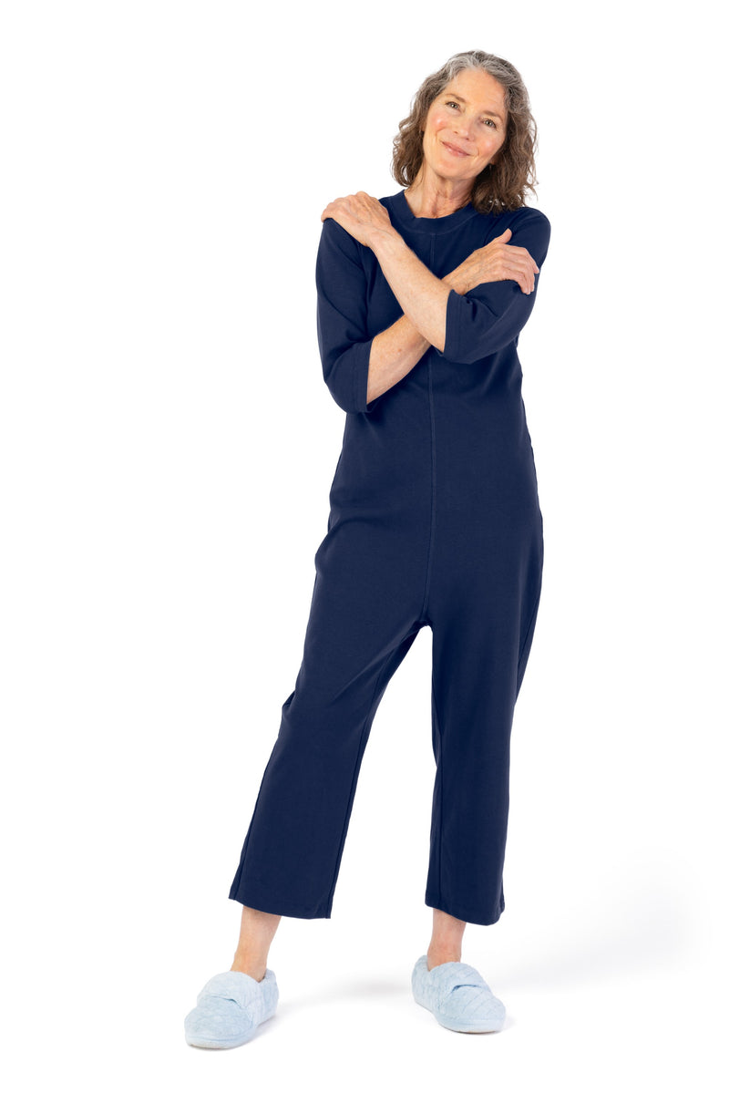 Women's Sleepsuit by Buck & Buck in Navy, and available in different sizes. This one-piece garments item is part of our sleepwear & loungewear collection.