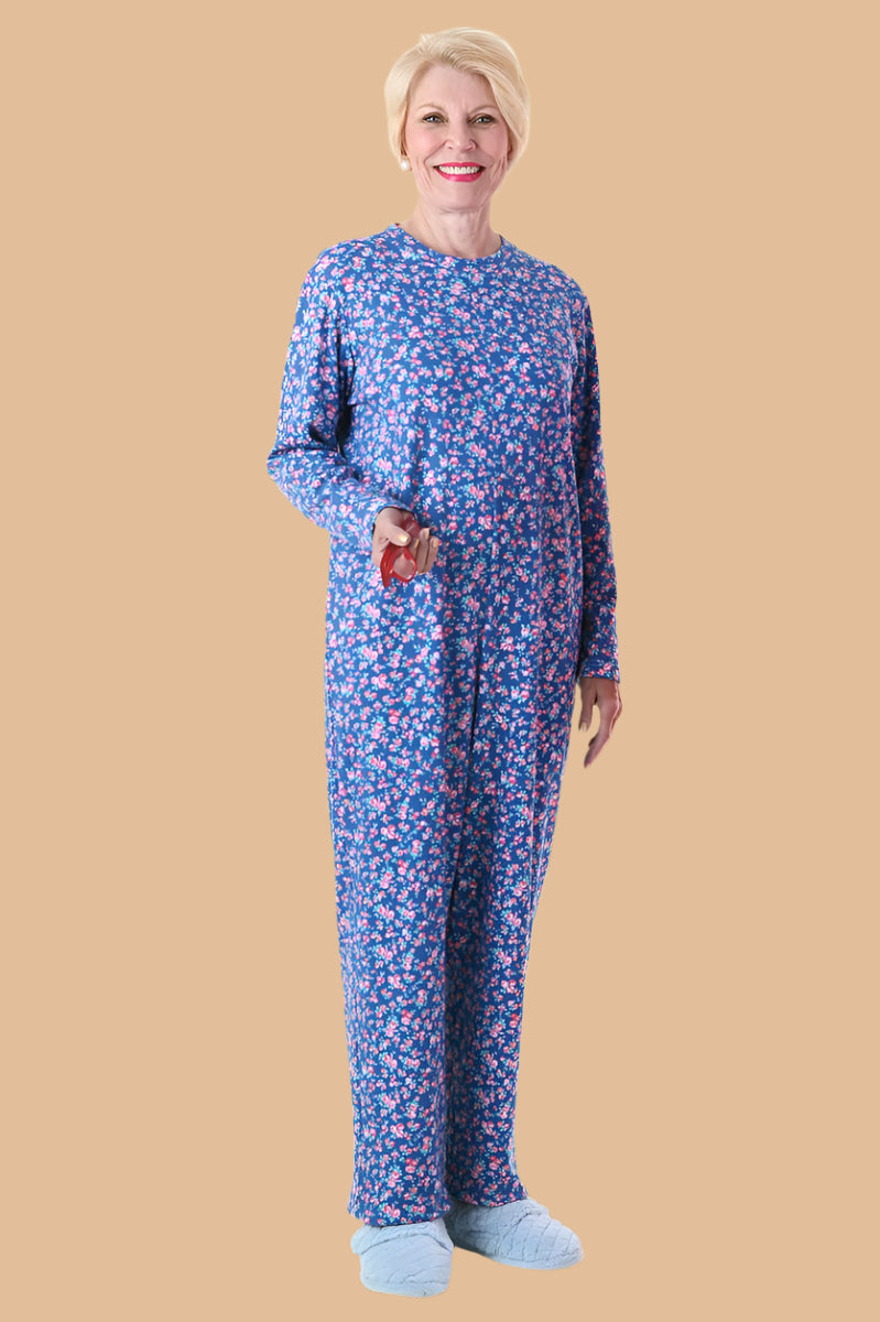 Long Printed Back-Zip Sleep Suit for women by Buck & Buck in Royal, and available in different sizes. This one-piece garments item is part of our sleepwear & loungewear collection.