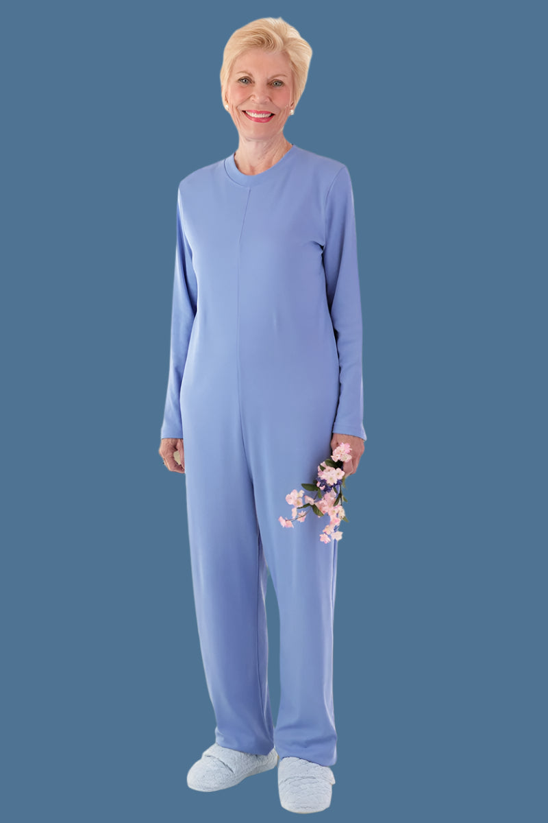 Long Solid Back-Zip Sleep Suit for women by Buck & Buck in Royal, and available in different sizes. This one-piece garments item is part of our sleepwear & loungewear collection.