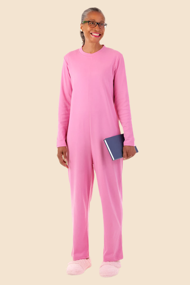 Long Solid Back-Zip Sleep Suit for women by Buck & Buck, and available in different sizes. This one-piece garments item is part of our sleepwear & loungewear collection.