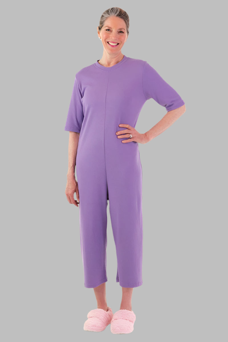 Capri Length Solid Back-Zip Sleep Suit for women by Buck & Buck in Royal, and available in different sizes. This one-piece garments item is part of our sleepwear & loungewear collection.