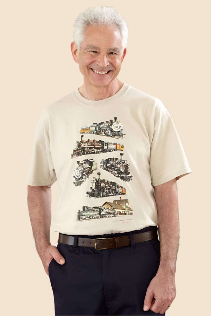 Men's Short Sleeve Printed Snap Back T-Shirt by Buck & Buck, and available in different sizes. This tops item is part of our t-shirts collection.