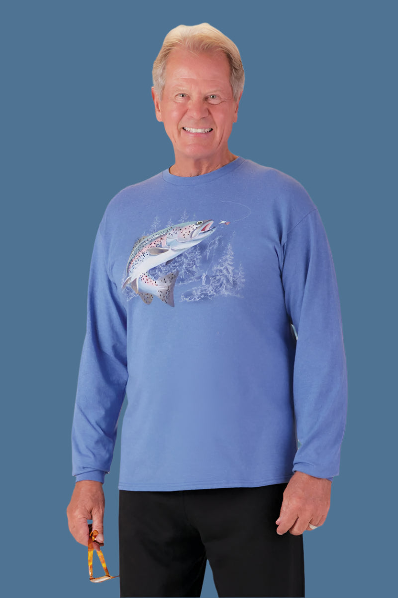 Men's Long Sleeve Printed T-Shirt by Buck & Buck, and available in different sizes. This tops item is part of our t-shirts collection.