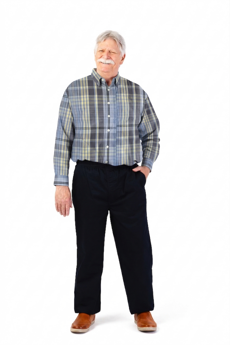 Long Sleeve Sport Shirt With VELCRO® Fasteners for men by Buck & Buck, and available in different sizes. This tops item is part of our shirts collection.