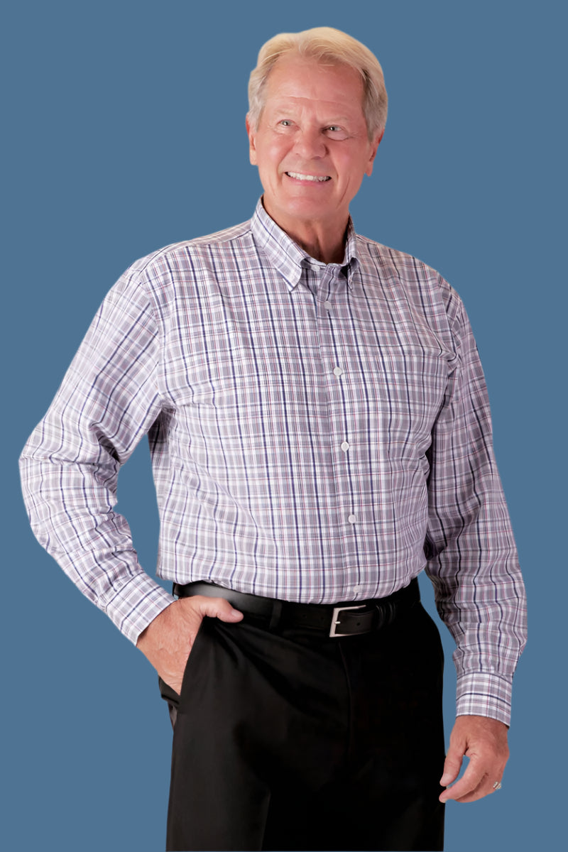 Long Sleeve Sport Shirt With VELCRO® Fasteners for men by Buck & Buck in Tan/Beige, and available in different sizes. This tops item is part of our shirts collection.