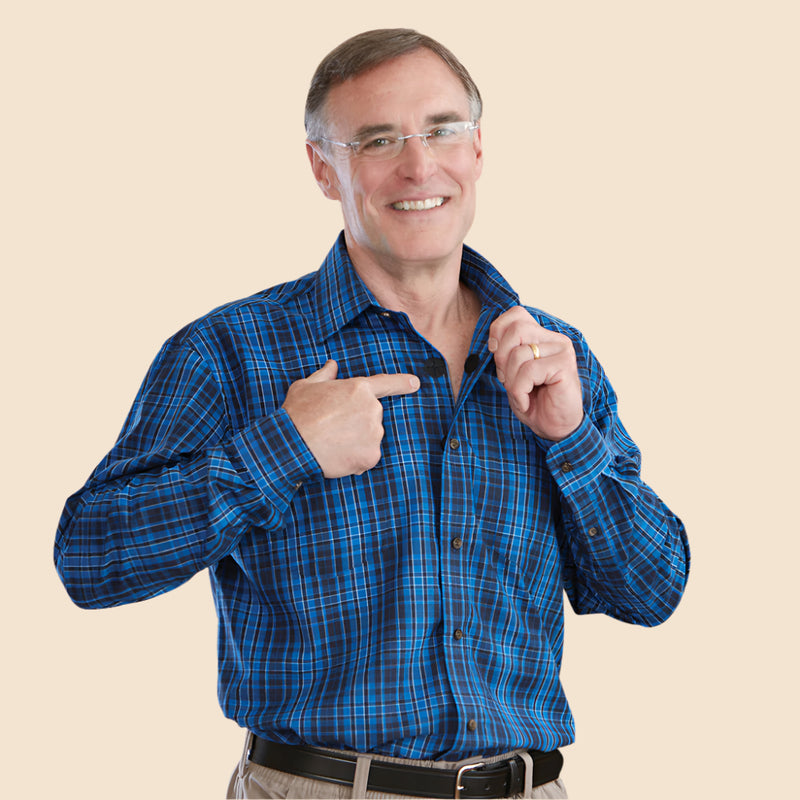 Long Sleeve Sport Shirt With VELCRO® Fasteners for men by Buck & Buck in Tan/Beige, and available in different sizes. This tops item is part of our shirts collection.