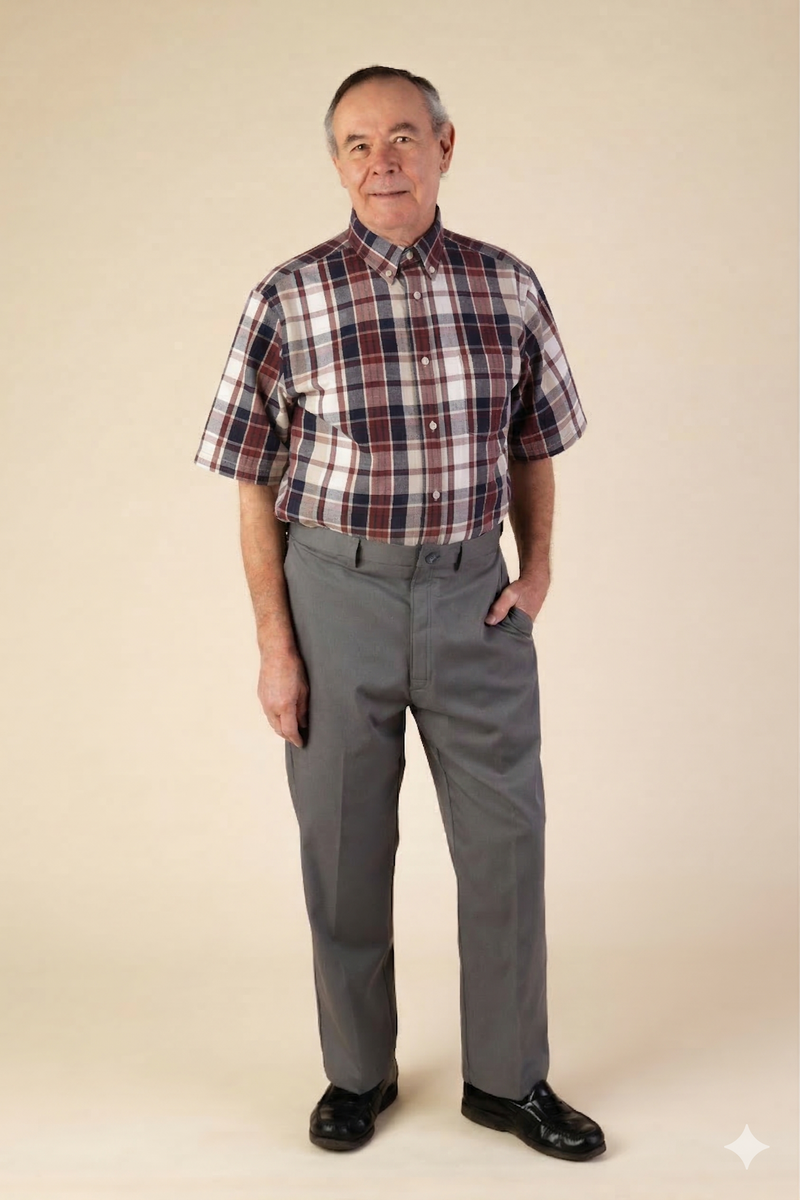 Short Sleeve Sport Shirt With VELCRO® Fasteners for men by Buck & Buck, and available in different sizes. This tops item is part of our shirts collection.