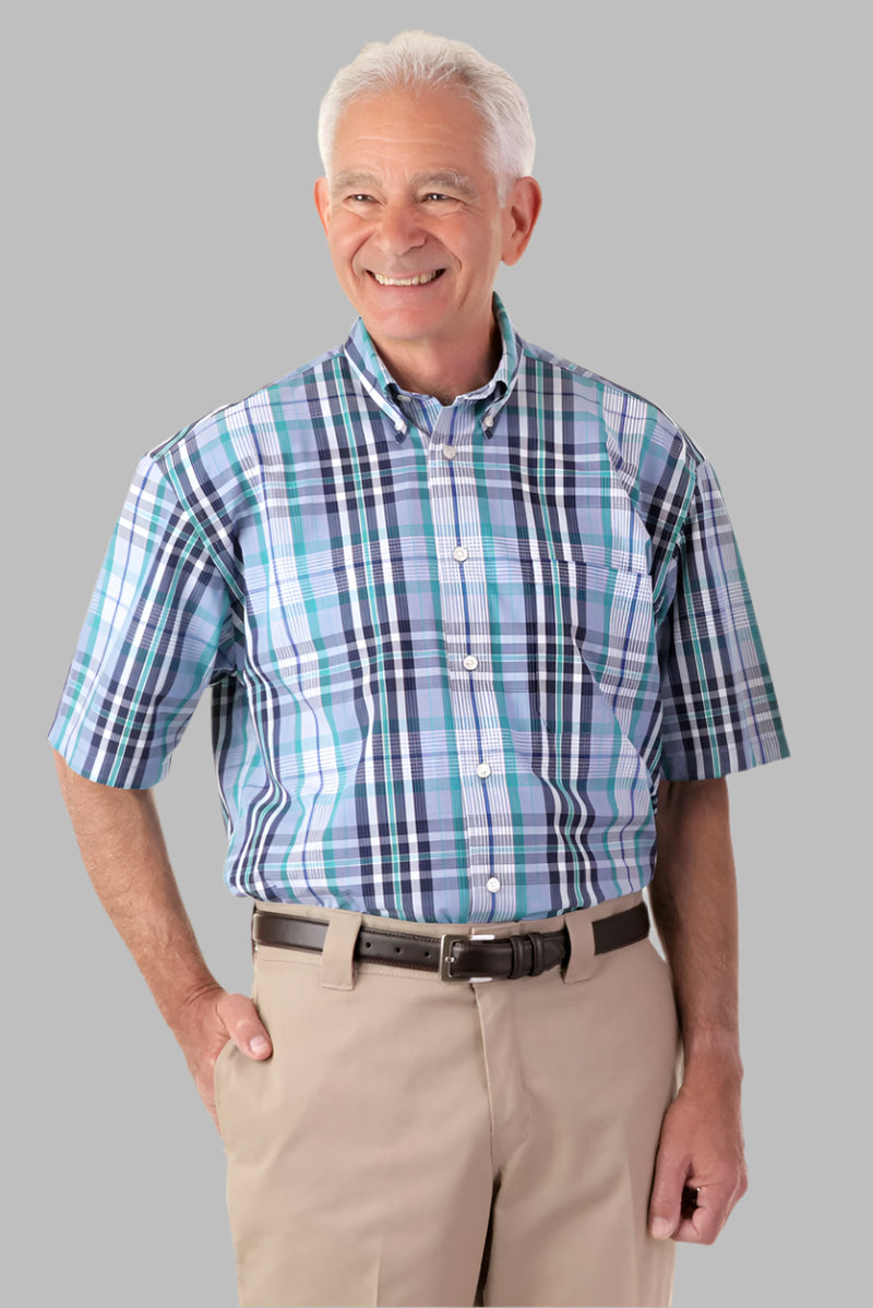 Short Sleeve Sport Shirt With VELCRO® Fasteners for men by Buck & Buck, and available in different sizes. This tops item is part of our shirts collection.