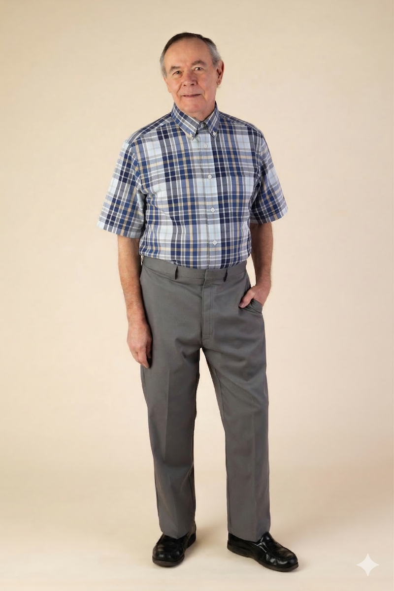 Short Sleeve Sport Shirt With VELCRO® Fasteners for men by Buck & Buck, and available in different sizes. This tops item is part of our shirts collection.