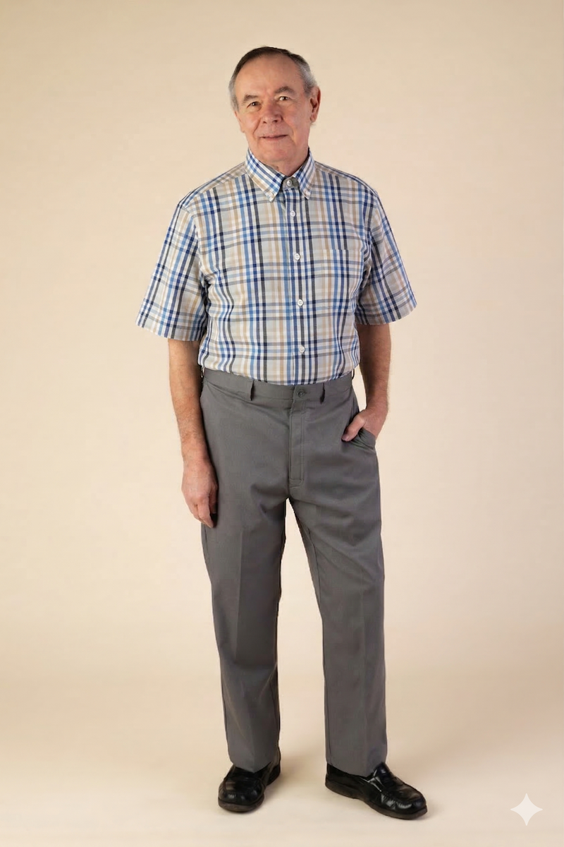 Short Sleeve Sport Shirt With VELCRO® Fasteners for men by Buck & Buck, and available in different sizes. This tops item is part of our shirts collection.