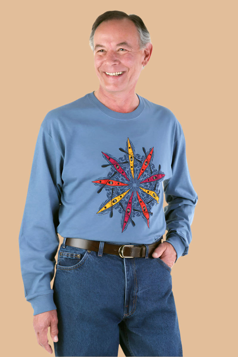 Men's Long Sleeve Printed Snap Back T-Shirt by Buck & Buck, and available in different sizes. This tops item is part of our t-shirts collection.