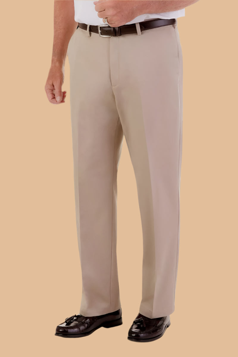 Cotton Slacks With VELCRO® Fasteners Fly for men by Buck & Buck in Gray, and available in different sizes. This bottoms item is part of our trousers collection.