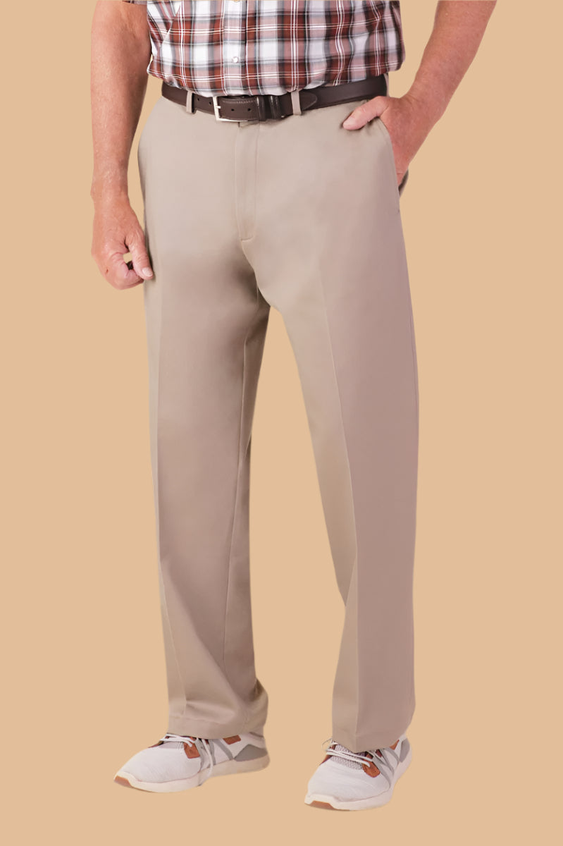 Cotton Slacks With VELCRO® Fasteners Fly for men by Buck & Buck in Gray, and available in different sizes. This bottoms item is part of our trousers collection.