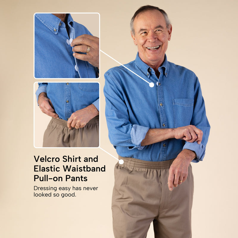 Men's Twill Putter Pants by Buck & Buck in khaki and available in different sizes. This bottoms item is part of our pants collection.